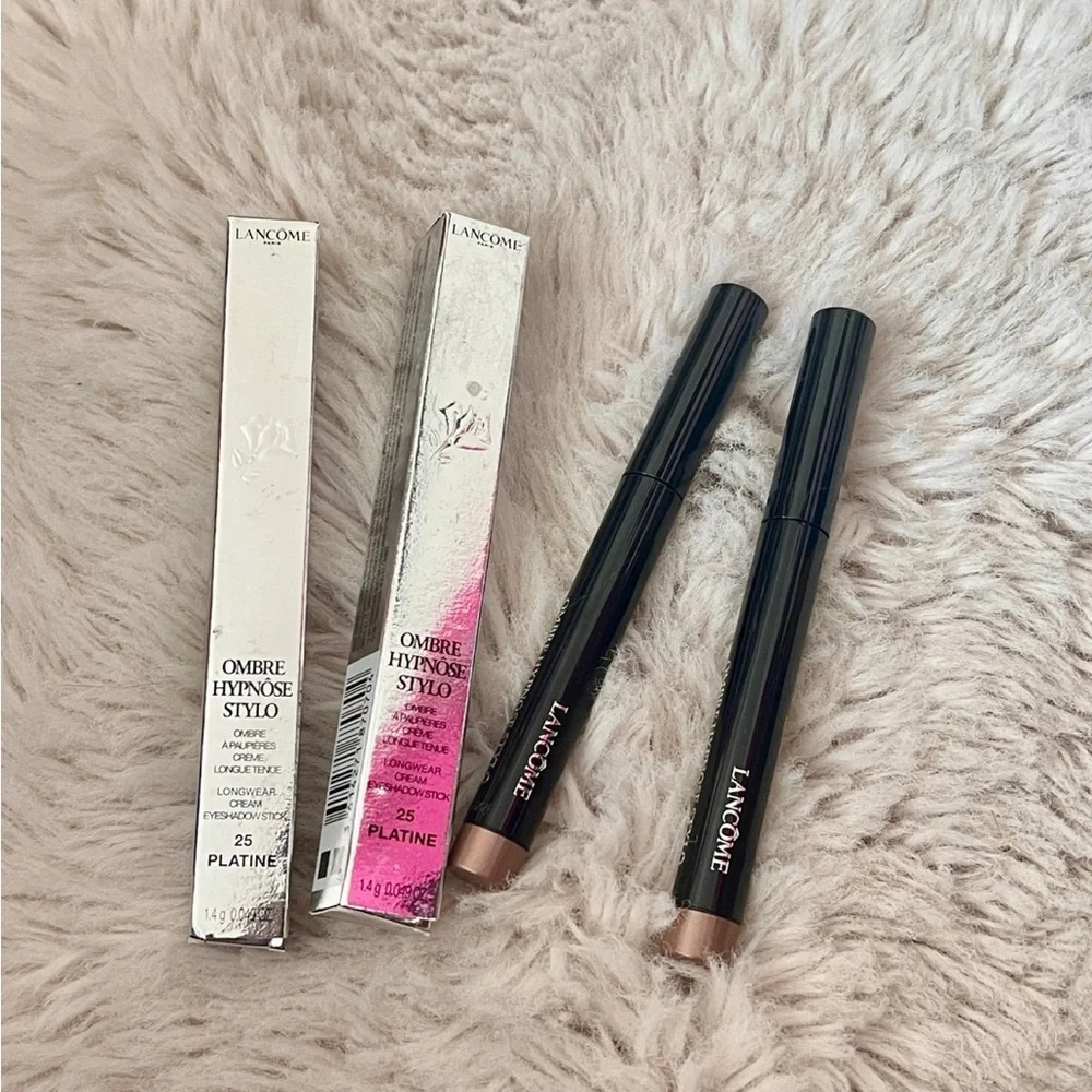 2X Lancome Ombre Hypnose Stylo Cream Eyeshadow Stick 25 Platine Full Size 1.4g
